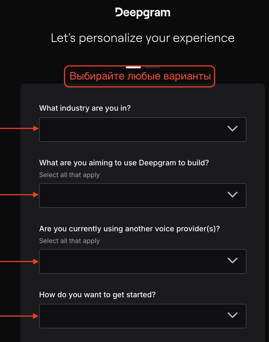 Deepgram Questionnaire